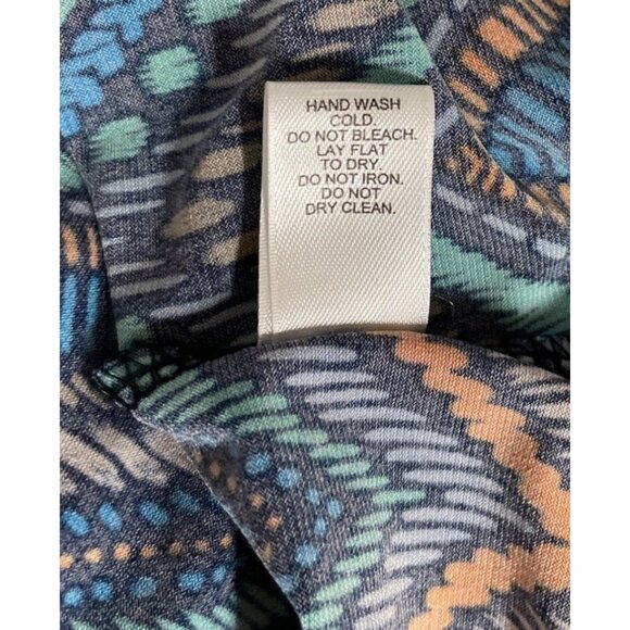 Cato Womens Size Small Multicolor Geometric Print 3/4 Sleeve Knit Shirt - Picture 10 of 10